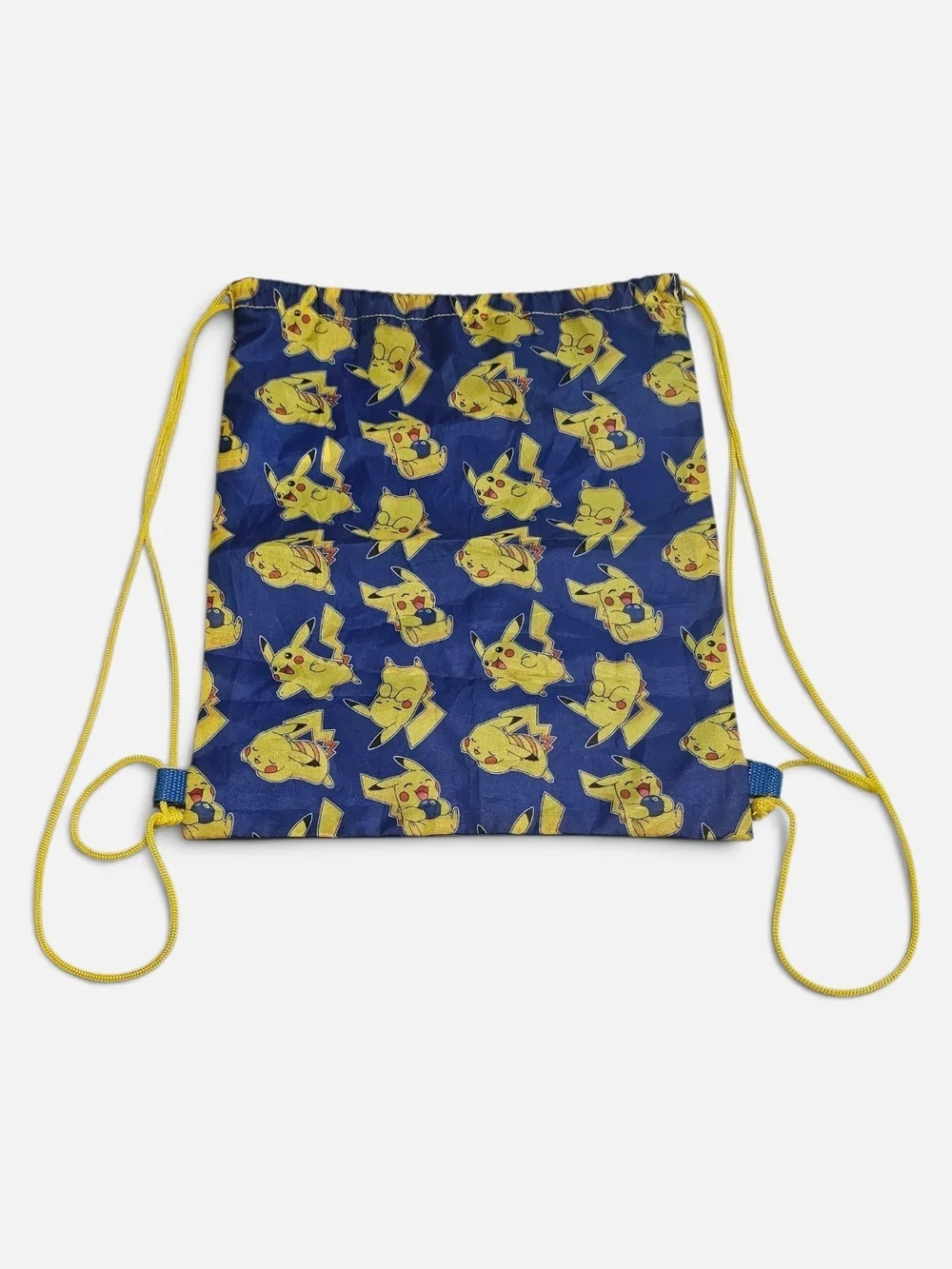 Pikachu Pokemon Drawstring Gym Bag - Blue & Yellow